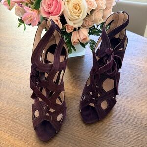 Miu Miu Deep Purple Strappy Heels